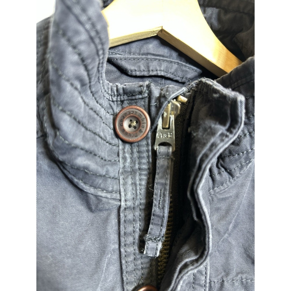 Abercrombie & Fitch Y2K Sentinel Jacket M Navy Blue Military Field Utility - Picture 6 of 14